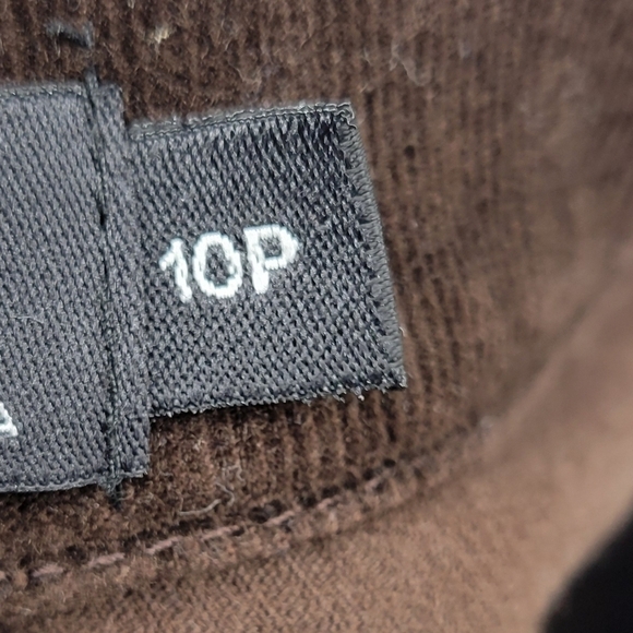 Tribal womens flat front dark brown corduroy pants Slacks size 10 P - Picture 7 of 10